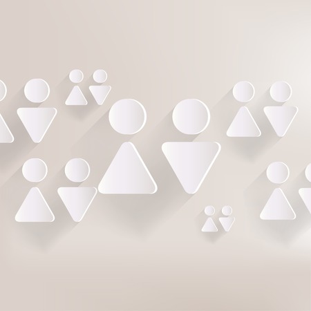 Male and female iconのイラスト素材