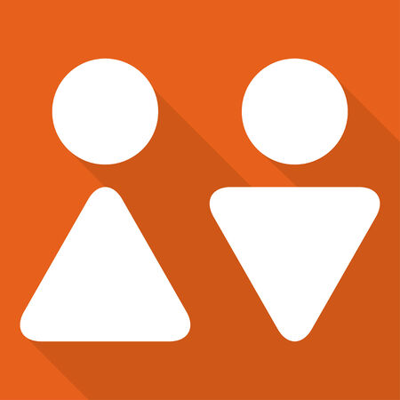 Male and female iconのイラスト素材