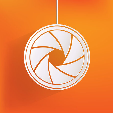 Photo camera diaphragm iconのイラスト素材
