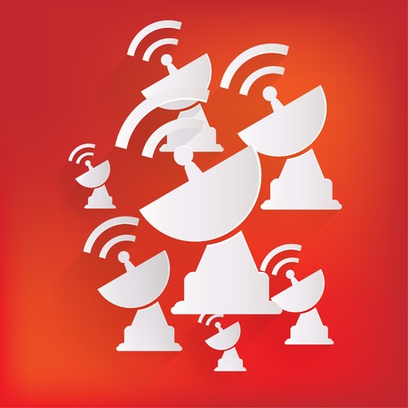 satellite plate iconのイラスト素材