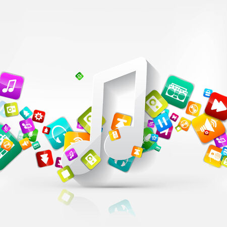 Application button. Social media. Cloud computing.のイラスト素材