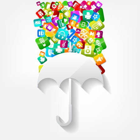 Application button.Social media.Cloud computing.のイラスト素材