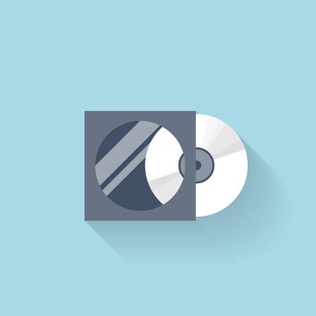 Flat compact disk icon for web.のイラスト素材