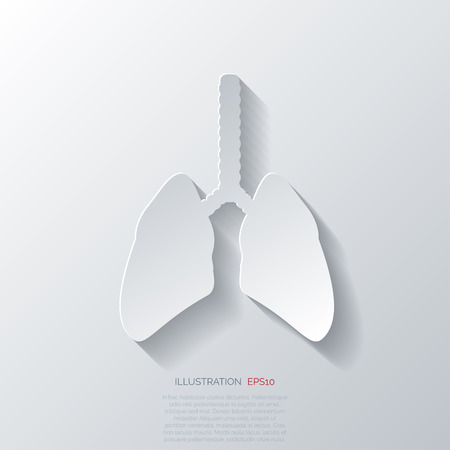 Human lung icon. Medical background. Health careのイラスト素材