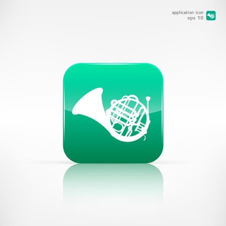 Music wind instruments iconのイラスト素材