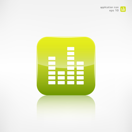 Equalizer icon. Music sound wave symbolのイラスト素材