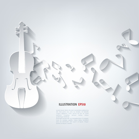 Violin Icon. Music backgroundのイラスト素材