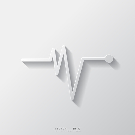 Heart beat, cardiogramm. Pulse iconのイラスト素材