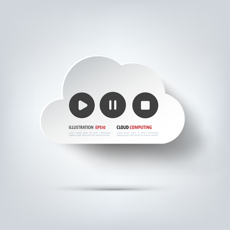 Media play,stop,pause icon.のイラスト素材
