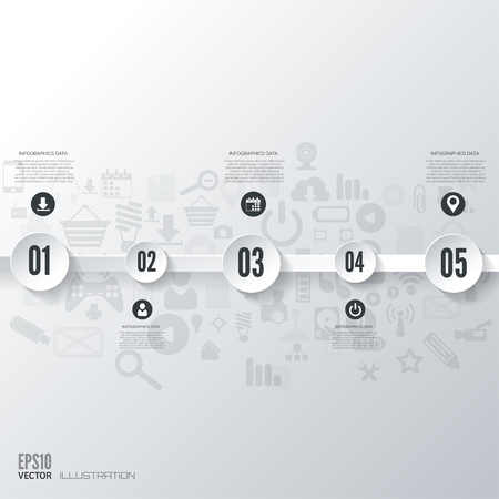 Business step infographic. Timeline background.のイラスト素材