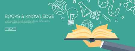 Vector illustration. Flat backgrounds set. Distance education and learning. Online courses and web...