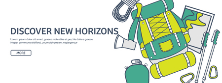 Travel,Hiking Background.Line art. Mountain Climbing.International Tourism,Trip to Nature,World Journey.Summer Holidays,Camping.Exploring and Discovering Adventure,Worldwide Trekking Expedition Mapのイラスト素材