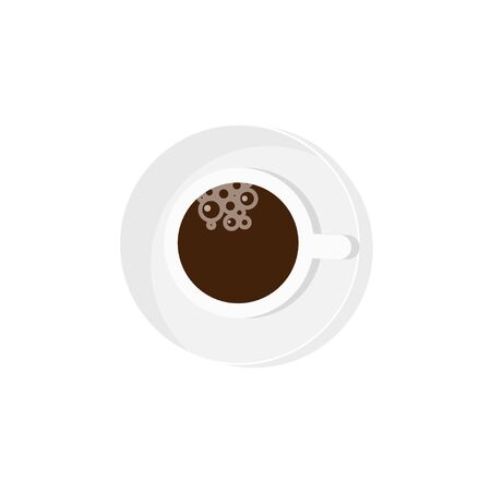 Cup of coffee in a flat style. Morning drink. Vector illustrationのイラスト素材