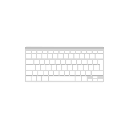 Computier keyboard in a flat style. Typing. Letters and numbers. Vector illustrationのイラスト素材