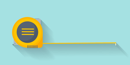 Ruler in a flat style. Scale. Width and length. Measurement tool. Vector illustrationのイラスト素材