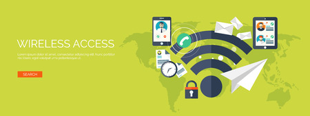 Vector illustration. Flat cloud computing background. Data storage network technology. Multimedia content, web sites hosting. Memory, information transfer.のイラスト素材