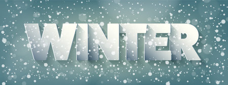 Winter Christmas, xmas new year card. Typography. Holidays.