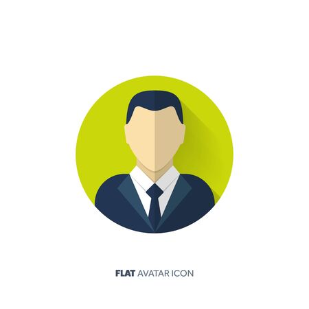Avatar in a flat style. Person. Social media. Teenager. Male or female face.のイラスト素材