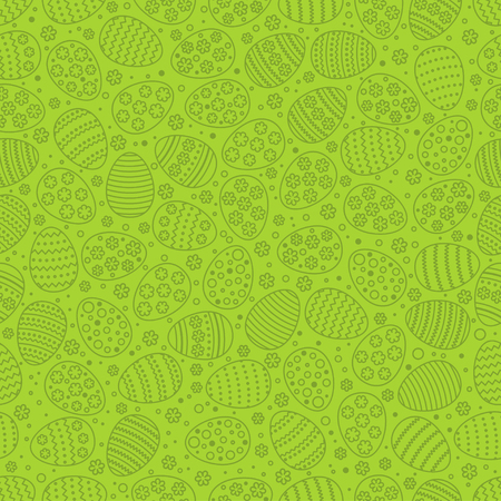 Easter seamless background with eggs. Gift card egg ornament, pattern. Spring season holidaysのイラスト素材
