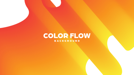 Abstract trendy geometric background with liquid gradient. Colorful dynamic curve wave. Modern motion banner. Vector illustrationのイラスト素材
