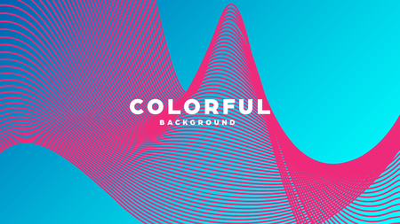 Modern minimal colorful abstract background, lines and geometric shapes design with gradient color. Vector illustrationのイラスト素材