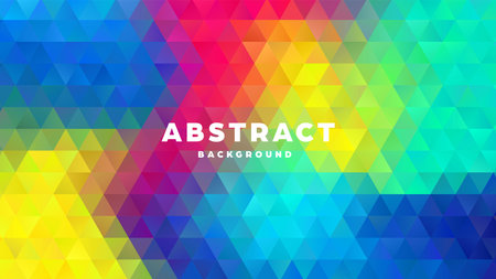 Triangle polygonal abstract background. Colorful gradient design. Low poly shape banner. Vector...