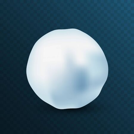 Snowball isolated on blueのイラスト素材