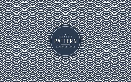 Japanese seamless wave pattern.のイラスト素材
