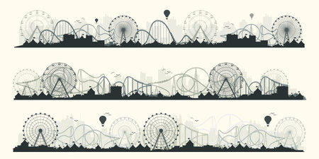 Funfair carnival illustration.のイラスト素材