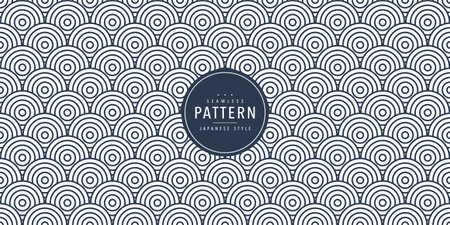 Japanese seamless round pattern.のイラスト素材