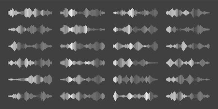 Voice message, mail. Social media chat conversation. Messaging app, music player, audio or video...