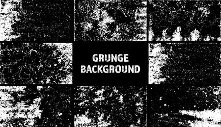 Grunge overlay texture. Old dirty concrete background with cracks and scratches. Distressed grainy surface. Vintage urban backdrop. Scraped and stained design element. Vector illustrationのイラスト素材