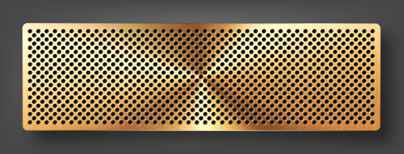 Realistic metal banner. Brushed steel or aluminium plate. Polished metal surface. Old grunge texture with scratches. Vector illustrationのイラスト素材