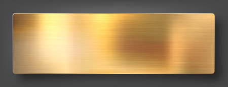 Realistic metal banner. Brushed steel or aluminium plate. Polished metal surface. Old grunge texture with scratches. Vector illustrationのイラスト素材