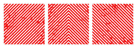Warning sign with red and white diagonal lines. Attention, danger or caution symbol. Construction...