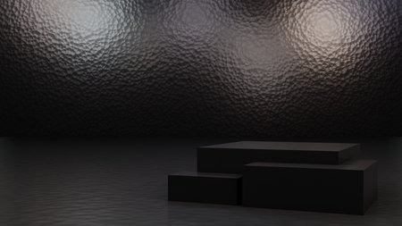 3d podium renders display background for showcasing products like cosmetics, perfumes and luxury products - 3d rendering illustrationの写真素材