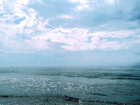 Horizon over calm oceanの写真素材