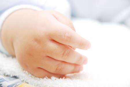 Cute baby handの写真素材