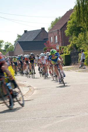 Cycle race in Belgium, Lierde, 18 May 2014, Elite z c  U23, 1 12B, 119 km   Sint-Martens-Lierde Tourのeditorial素材