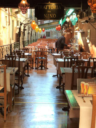 Venice, Italy outdoor cafeのeditorial素材