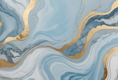 Marble abstract acrylic background. Marbling artwork texture. Agate ripple pattern. Gold powder.の写真素材