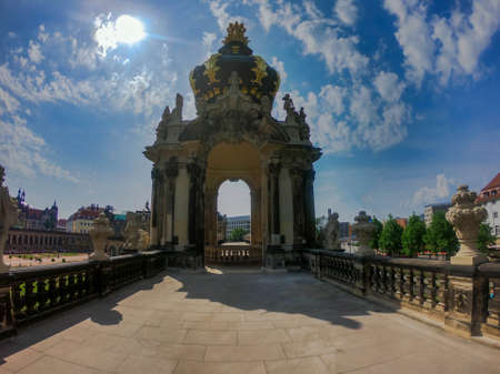 Dresden Saxony old town Baroqu Zwingerのeditorial素材
