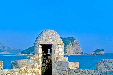 Budva,Montenegro,July 2004. Part from the old strongholdの写真素材