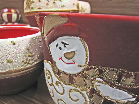 Colorful decorative Christmas ornaments for holidaysの写真素材