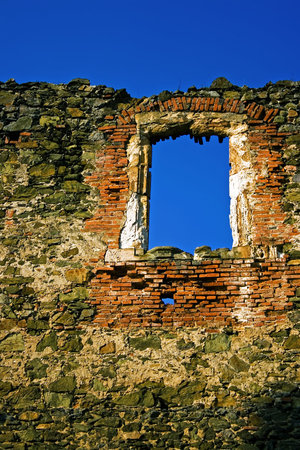 Late Gothic framing of the North Palace from Soimos castle, Situated on a hill nearby the european...