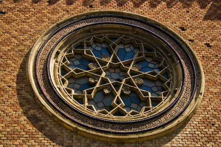 Detail from one judaic historic building on Timisoara, Romania. August 2009.の写真素材
