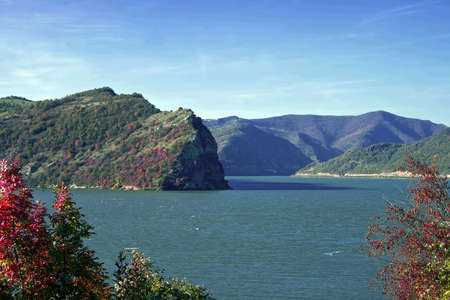Danube River at a place called small boilers. End of October 2010.Romania.の写真素材