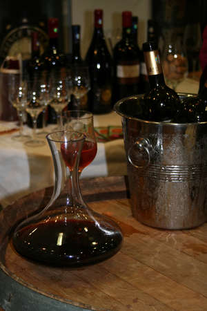 Romanian wine tasting and show a presentation の写真素材