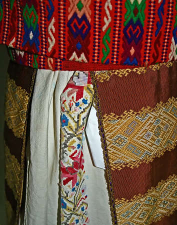 Old traditional Romanian folk costume  Specific Banat,Romania の写真素材