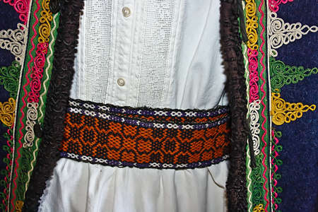 Old traditional Romanian folk costume  Specific Banat, Romania の写真素材